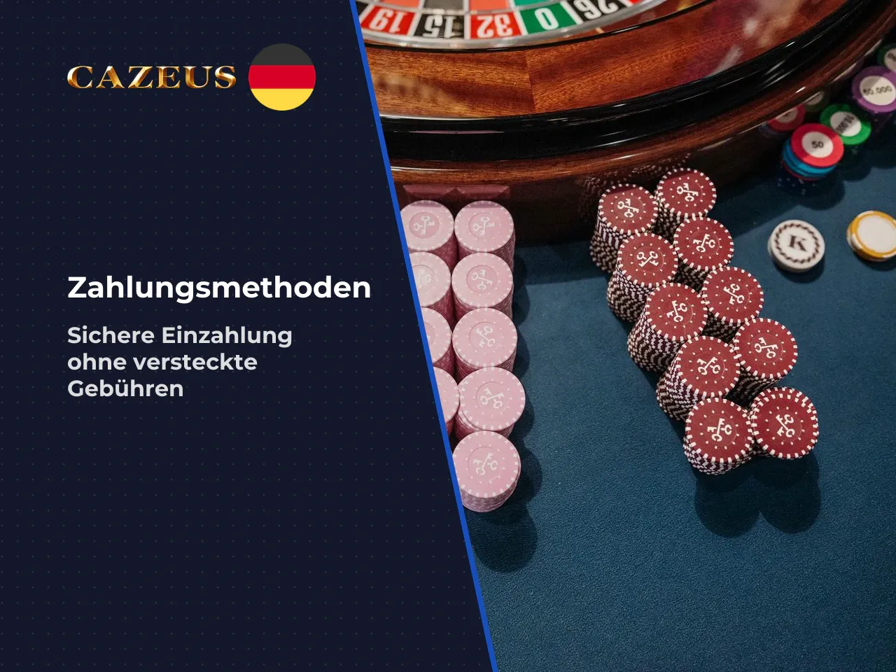 Zahlungsmethoden und Einzahlung in EUR. Für