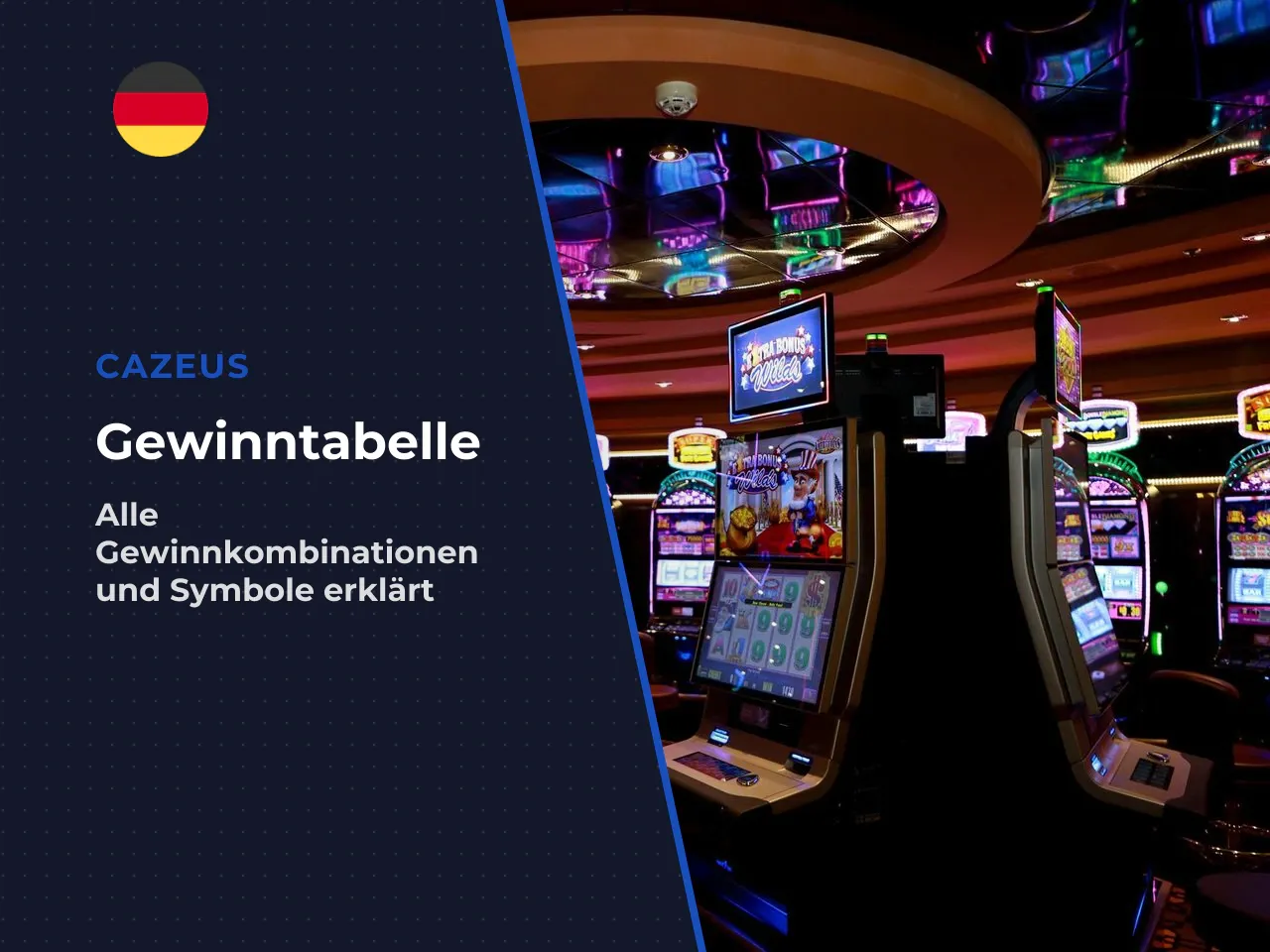 Gewinntabelle und Wertigkeit der Symbole. Die