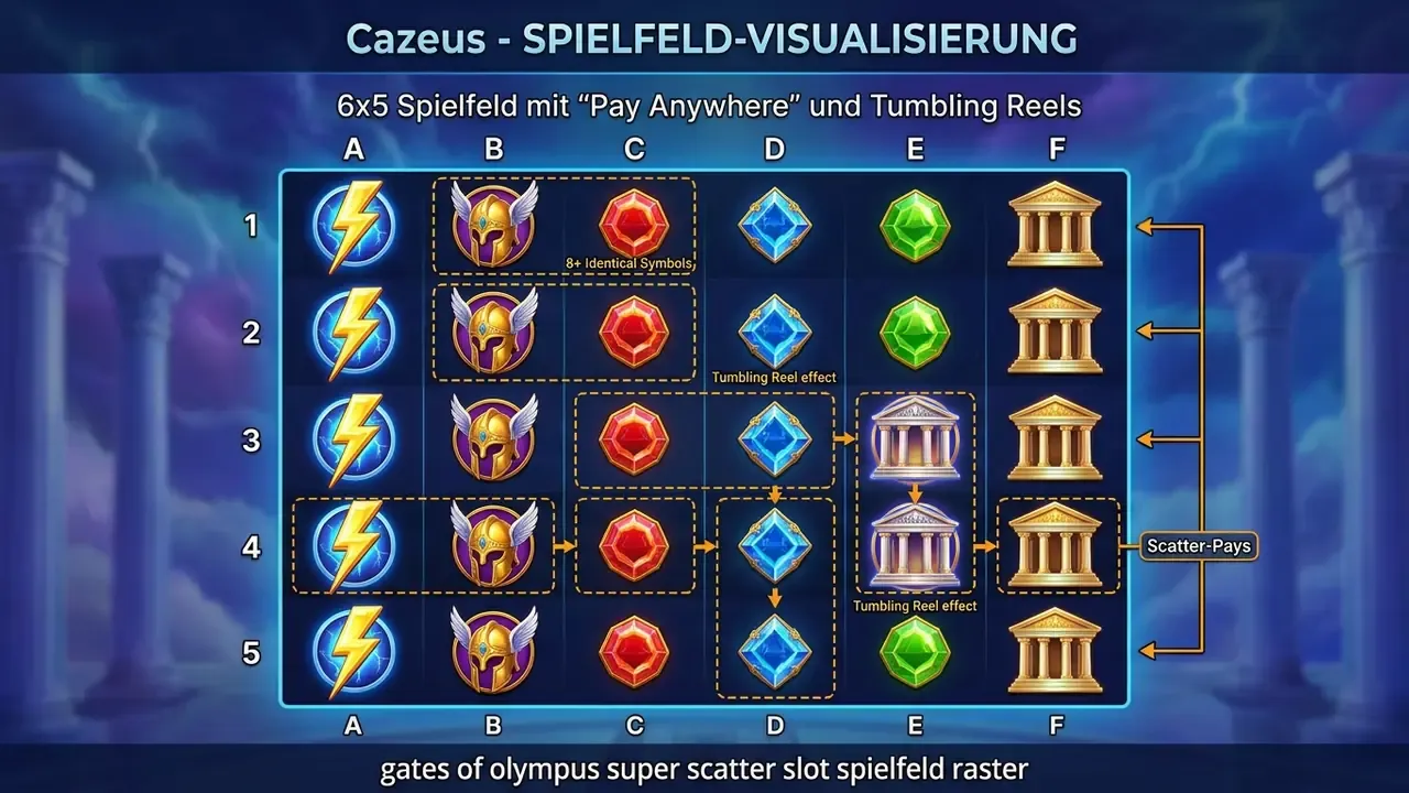 gates of olympus super scatter slot spielfeld raster