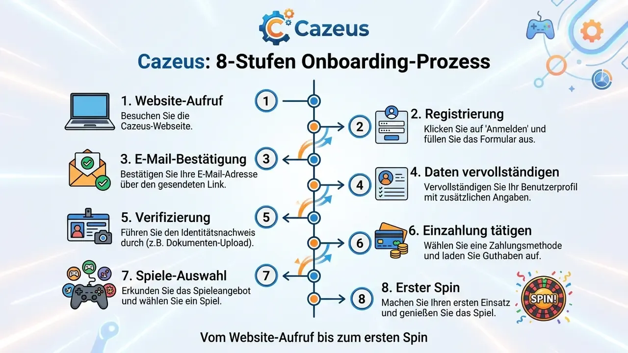 Cazeus Registrierung Schritt für Schritt Anleitung