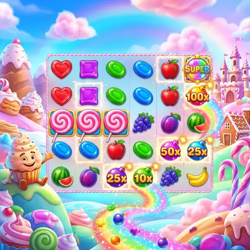 Sweet Bonanza Super Scatter Demo-Slot, Boni